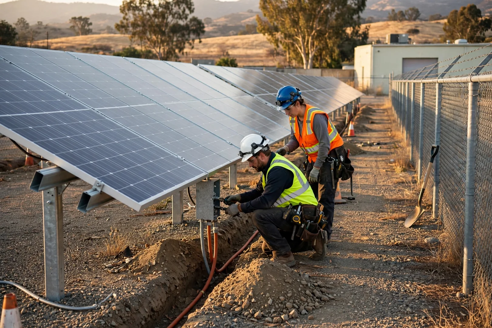 Ground-Mounted Array for a Light Industrial Parcel