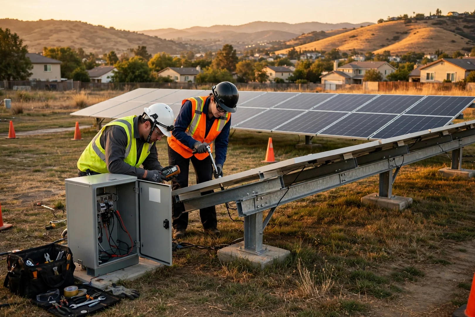 Ground-Mount Hybrid Array for a Large Lot Property