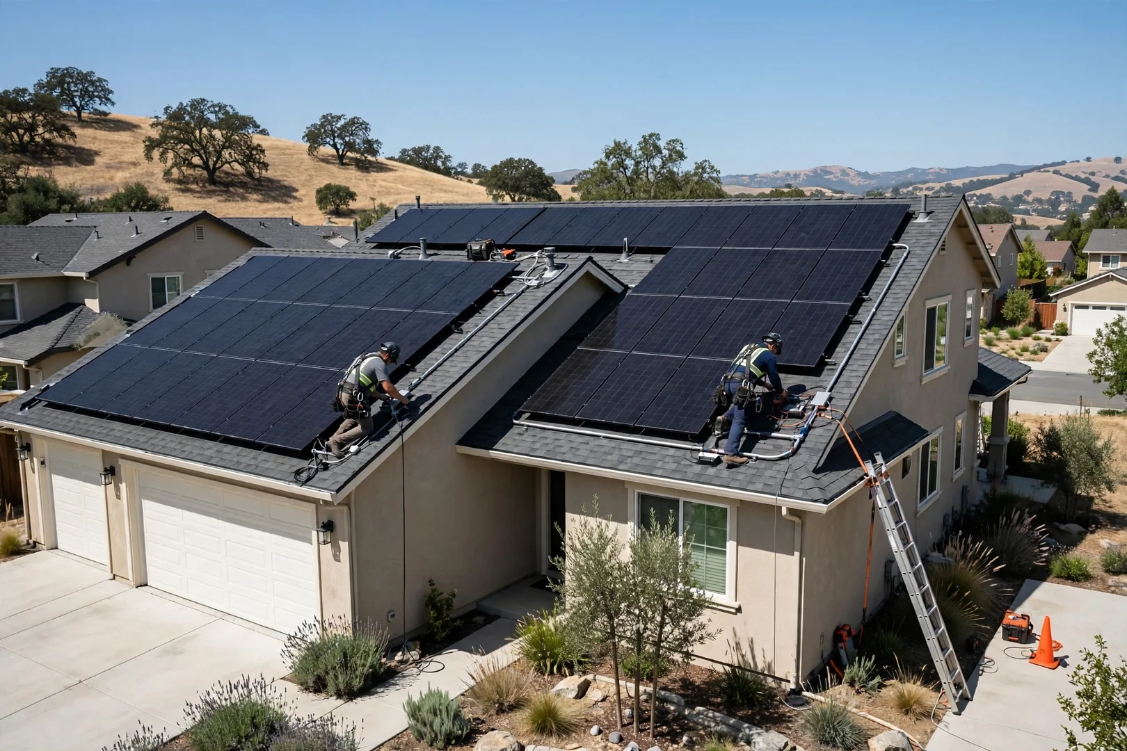 Two-Story Tract Home Rooftop Array