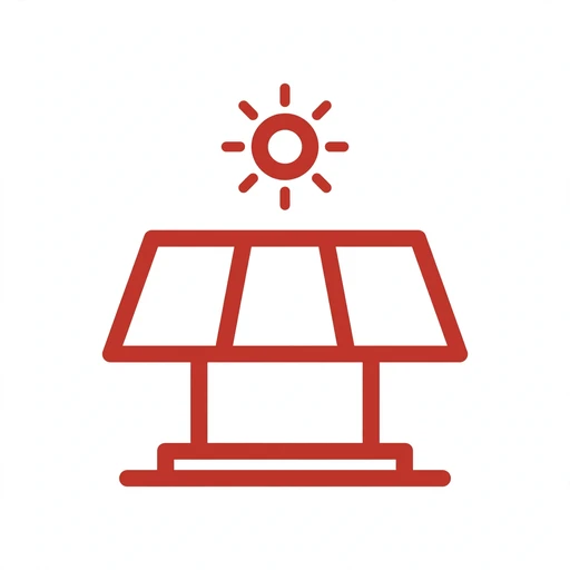 Ground-Mounted Solar Installation icon
