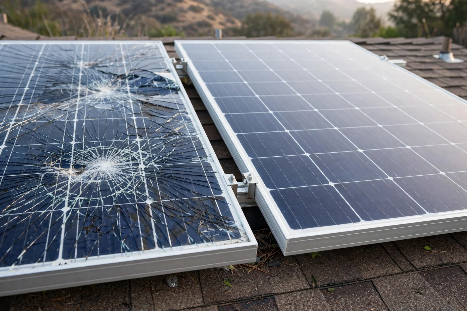 Cracked Module Replacement After Hail Damage